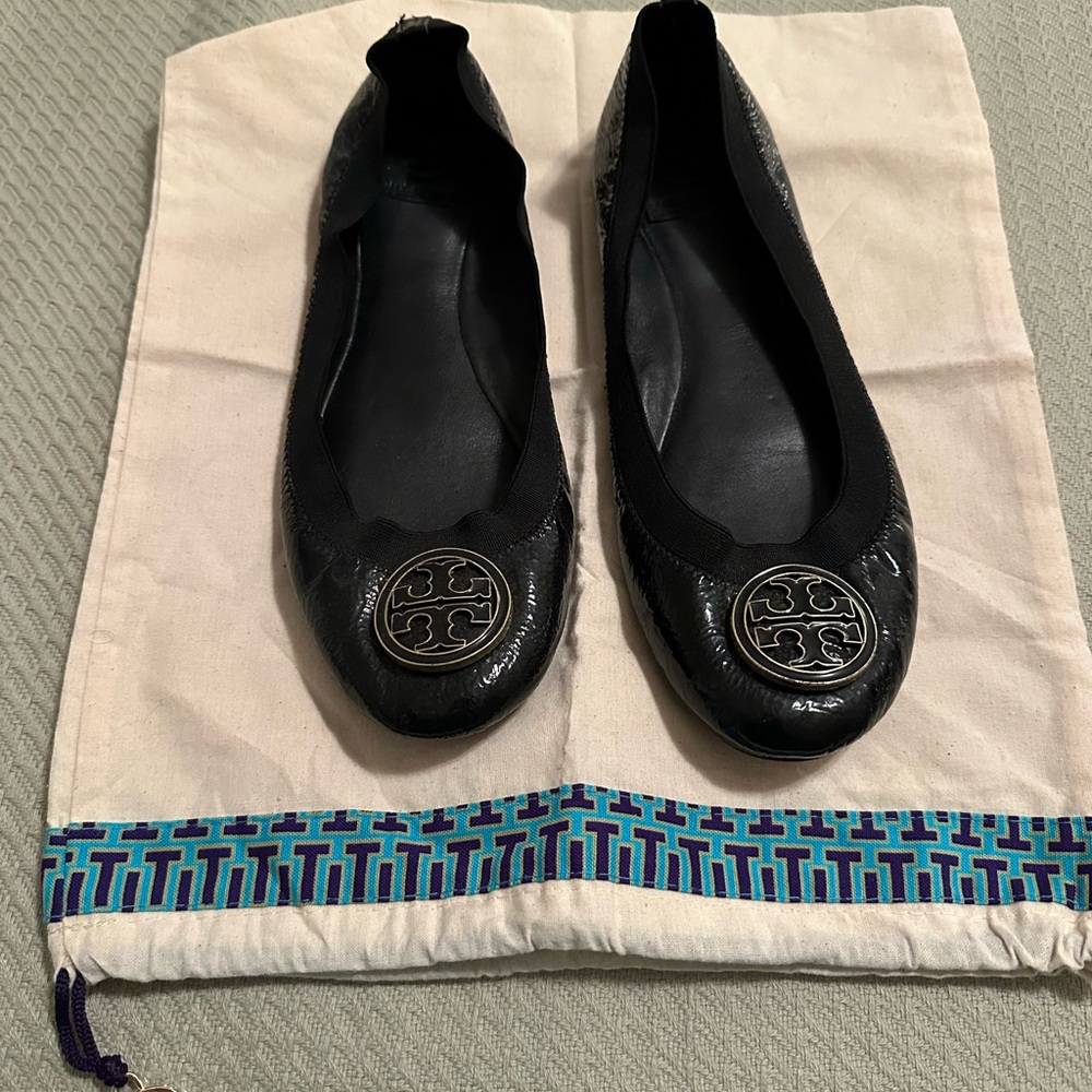 Tory Burch Black Ballet Flats